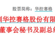 东阳华控赛格董事长、董秘、副总经理三高管同日辞职
